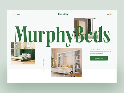 Hideaway MurphyBeds Website ReDesign Concept ecommerce hideaway homepage landing page modernui murphybeds productpage shopify uiux web web design website redesign
