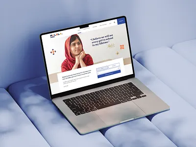 Malala Fund Website Design des design education girls girls education graphic design home homepage layout malala nonprofit nonprofit design ui web web design web layout website website design women womens education