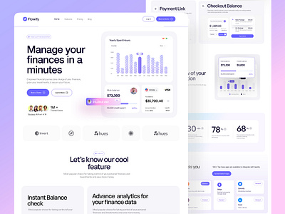 Finance Saas Landing Page Design bank banking website finance fintech landing page saas saas design saas landing page saas product saas ui saas website web design website