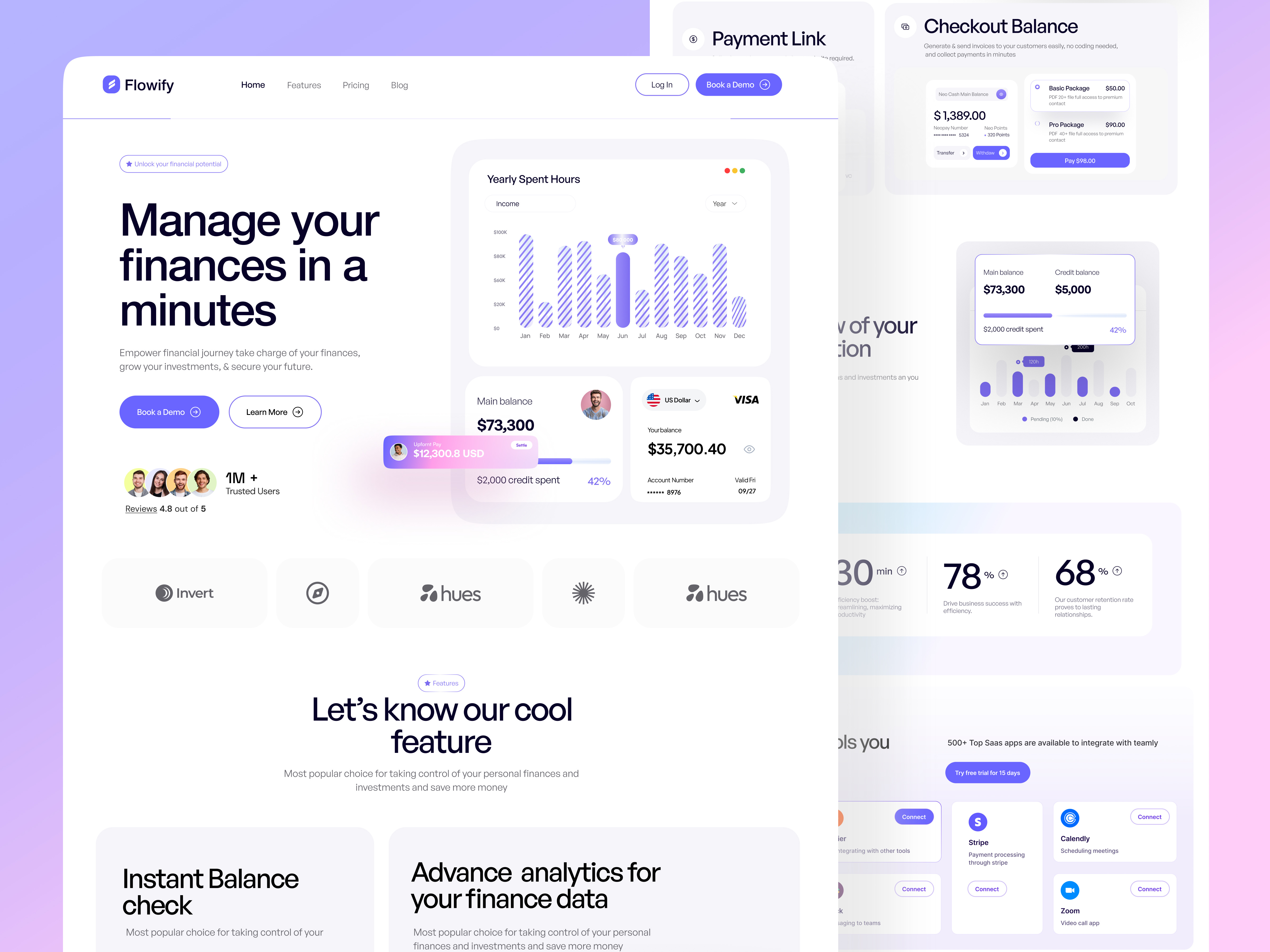 Example of Minimal Saas Landing Page Design