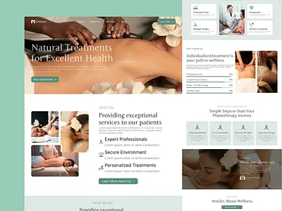 Chiropractic&Physiotherapy Website | Message web Design chiropractic landing page physiotherapy uiux ui design web design website