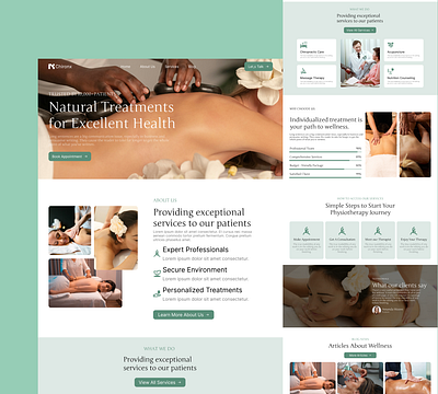 Chiropractic&Physiotherapy Website | Message web Design chiropractic landing page physiotherapy uiux ui design web design website