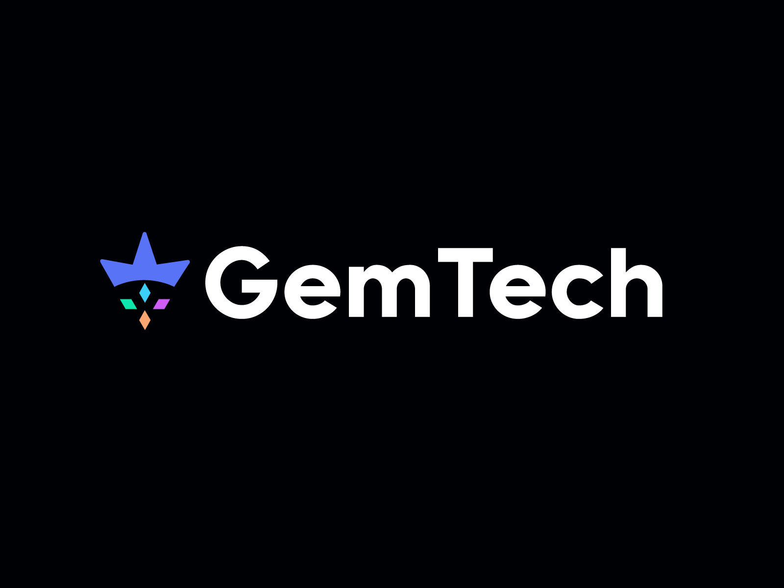 GemTech bold branding crown design gem geometric logo logodesign modern technology