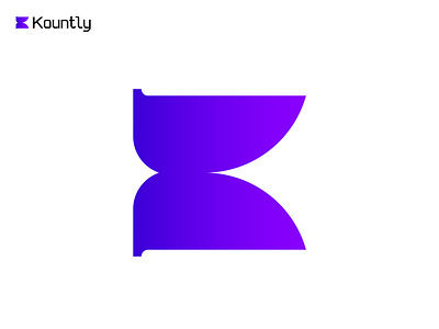 K Letter Logo with Hourglass Symbol for Time Management Platform branding calendar logo hourglass logo hourglass symbol k letter logo k logo letter k logo logo design productivity logo sand timer logo scheduling app task management logo time management logo time tracking logo