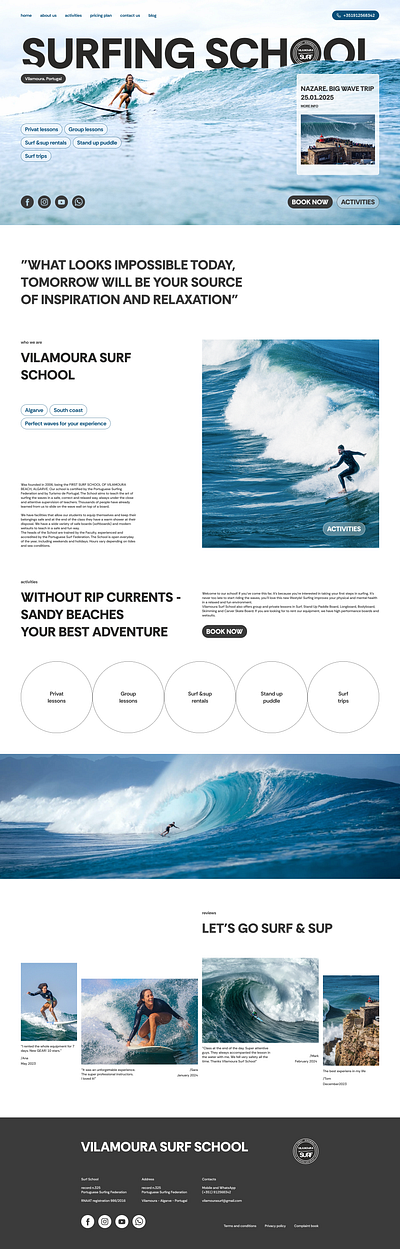Lending page | Surfing school figma freelance graphic design landing surf ui web website
