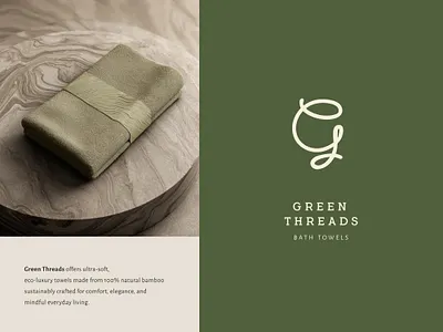 Green Threads - Branding bamboo brand identity branding clothing logo eco friendly feminine green green logo logo logo design luxury logo luxurybrand nature nature inspired peta towel brand visual identity