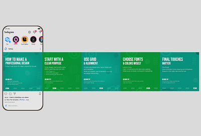Carousel Post Designs for Social Media Marketing branding graphic design