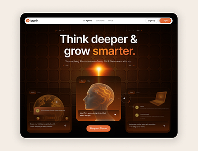 Web Ui Design - Branin Ai Agents agents ai creative graphic design ui uidesign ux uxdesign web design webdesign