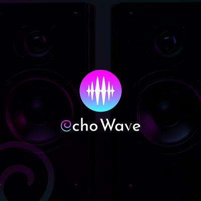 Echo Wave: Minimal Logo with Abstract Wave Symbol abstract brand identity branding design design logo flat graphic design icon illustration logo logo design logos logotype minimal minimal logo minimalist modern timeless unique
