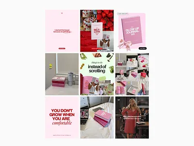 Instagram Feed / Social Media books branding instagra instagram instagram feed journal pastel pink pink pinterest social media tiktok