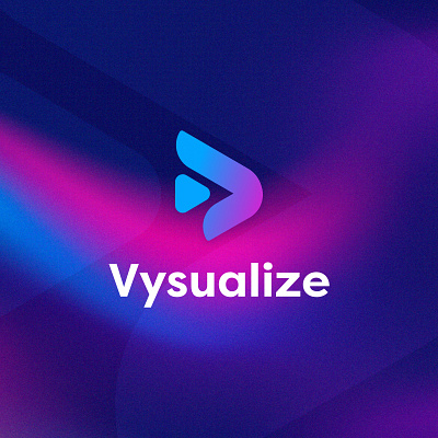 Vysualize Logo 3d animation branding graphic design logo motion graphics ui