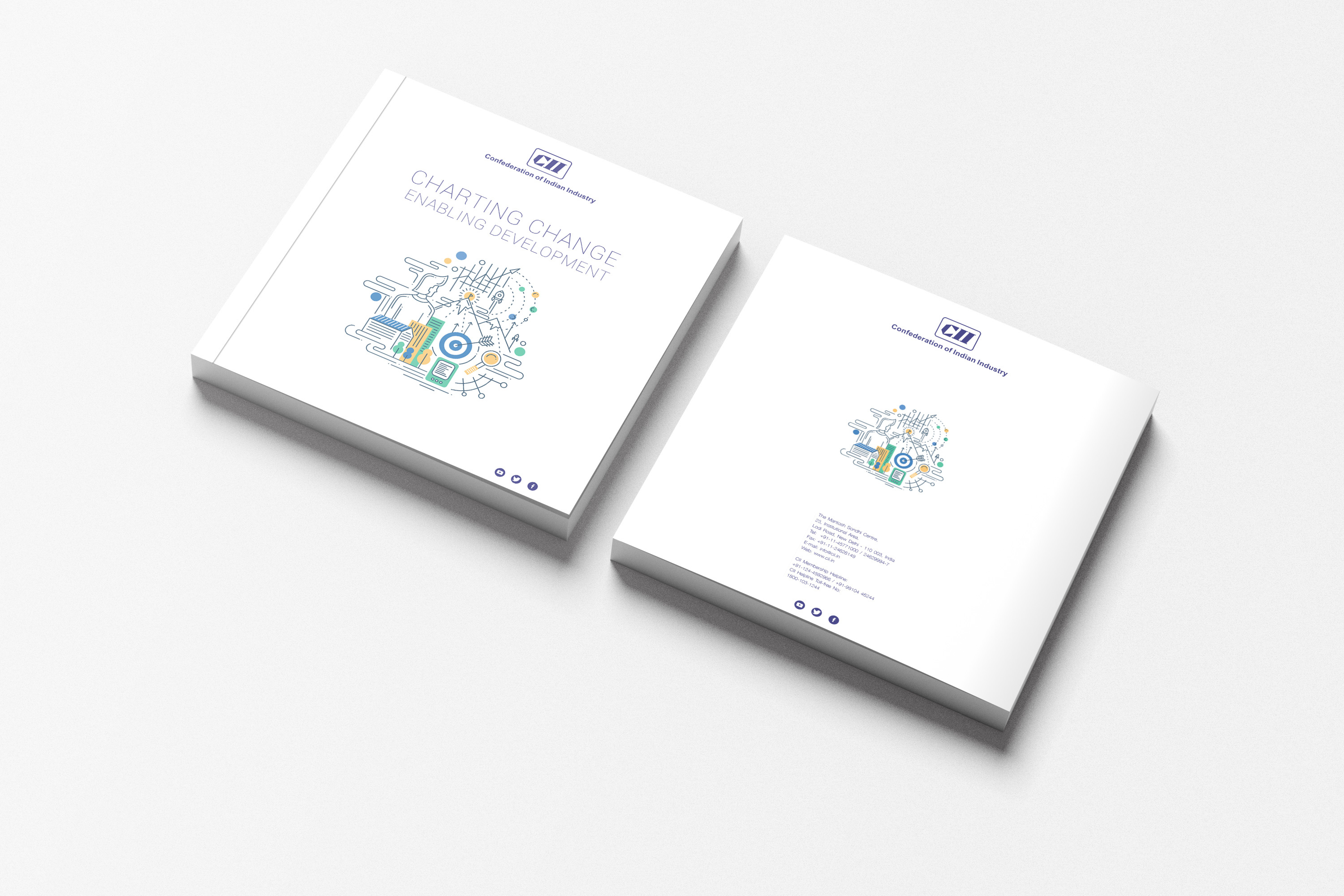 CII Brochure Design annual report bifold booklet brochure brochuretemplate busine catalogue corporate brochure flyer layout square brochure square brochure design square brochure template typography
