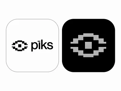 Piks Logo Design and 3D Motion Design ai animation branding eye focus information logo mark motion graphics pix pixel research