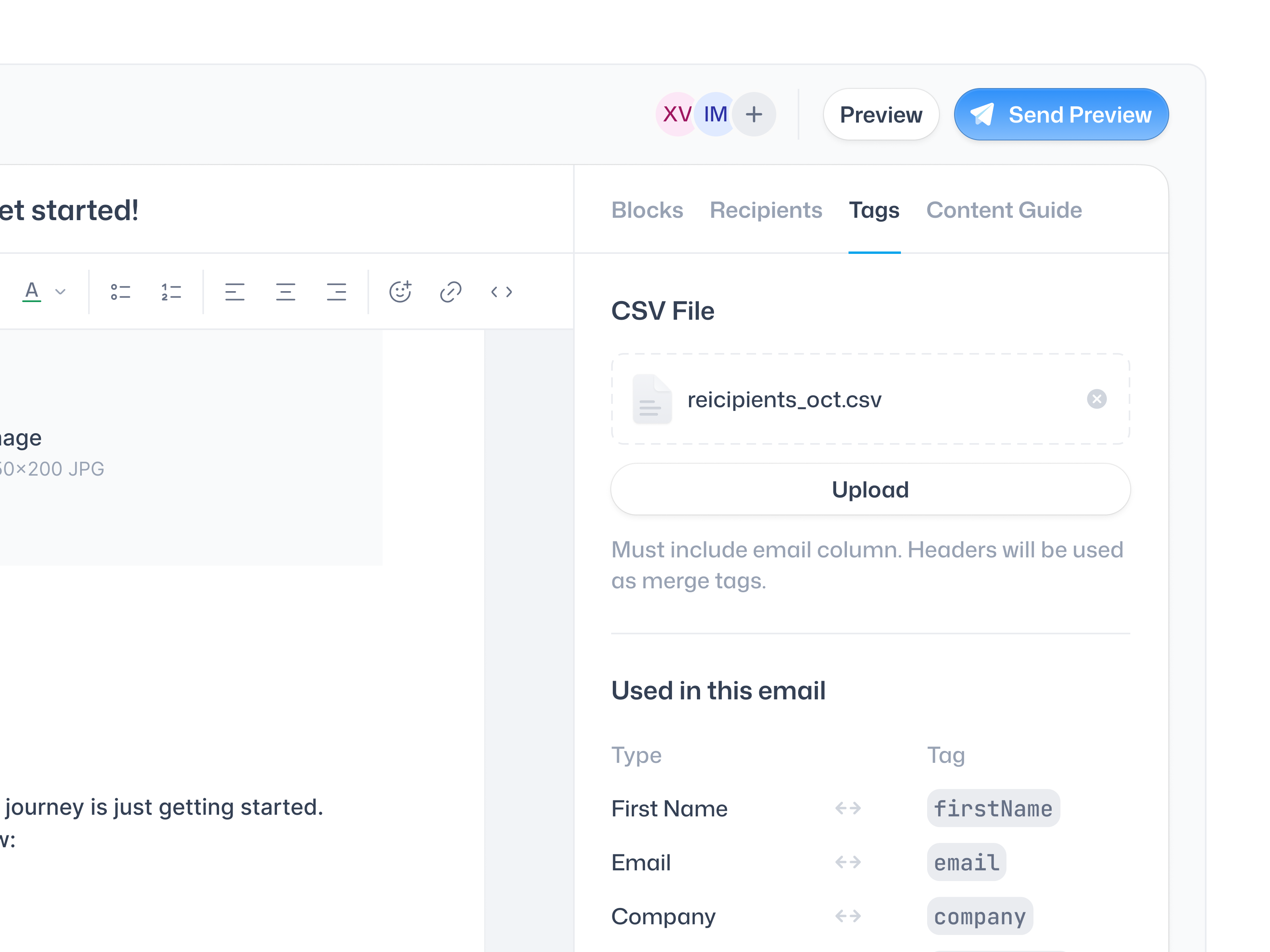 Email Builder Tags by Morva Work for Morva Labs on Dribbble