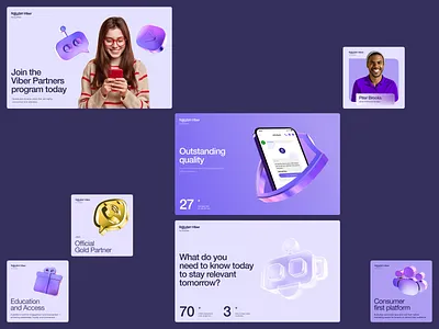 Viber for Business – Strategic Visual Brand Transformation 3d b2b brand book brand guidelines brand identity branding design graphic design logo marketing assets ui design visual identity