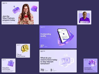 Viber for Business – Strategic Visual Brand Transformation 3d b2b brand book brand guidelines brand identity branding design graphic design logo marketing assets ui design visual identity