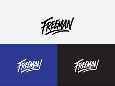 Freeman T-Shirt Logo Design abstract logos brand design brand identity brand identity design branding calligraphy design graphic design hand drawn logo hand written logo logo design logomark script logo t shirt design t shirt logo