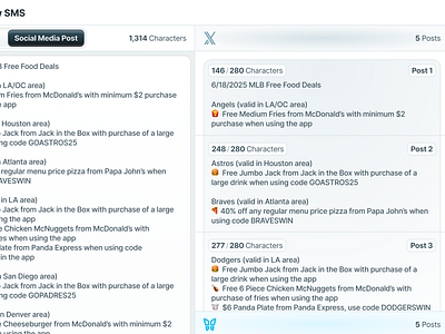 Preview SMS Social Media Post Feature Preview app behind the scenes gradient media message preview sms social social media tab text text message ui ux web work in progress