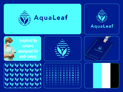A health logo symbolizing water, nature, and well-being. 3d brand identity brandidentity branding business logo cleandesign creativelogo design ecologo graphic design healthlogo humanlogo illustration leaflogo medicallogo minimal health logo motion graphics therapylogo ui vector