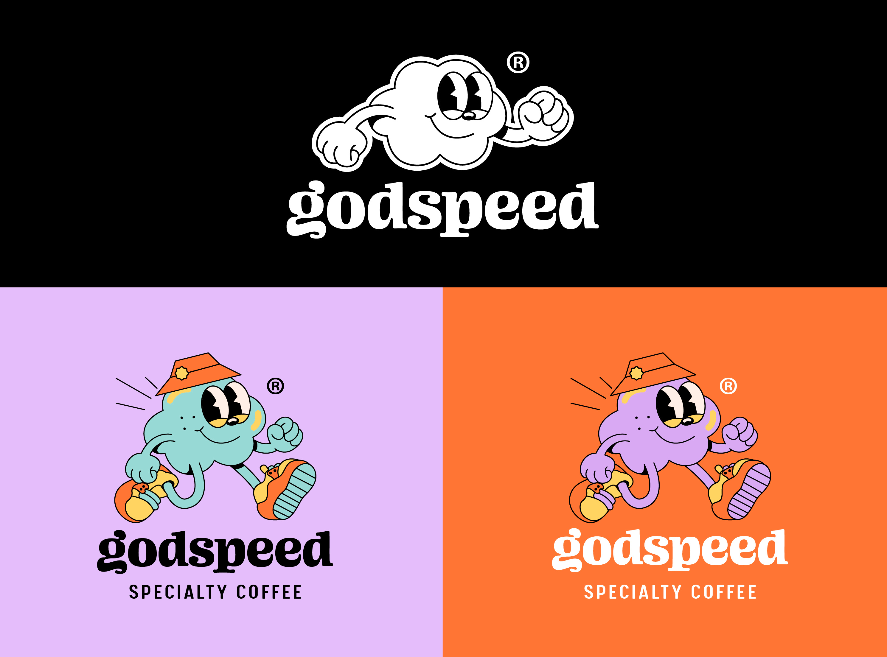 Logo concept for specialty coffee 1930 1930s branding cafe cartoon character cloud coffee coffee shop design illustration logo mascot old cartoon old school restaurant vintage