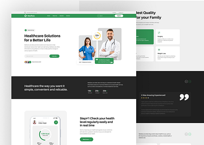 MediLife Portal health care landing page health care landing pagr health care website healthcaredesign healthcareui landing page design landingpage medicalui medicalwebsite moderndesign responsivedesign uiux user experience user interface userinterface uxdesign web ui webdesign website design webui