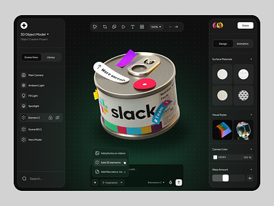 3D Builder UI Concept 3d 3d builder 3ddesign builder concept designtool interfacedesign product design ui uiux ux website