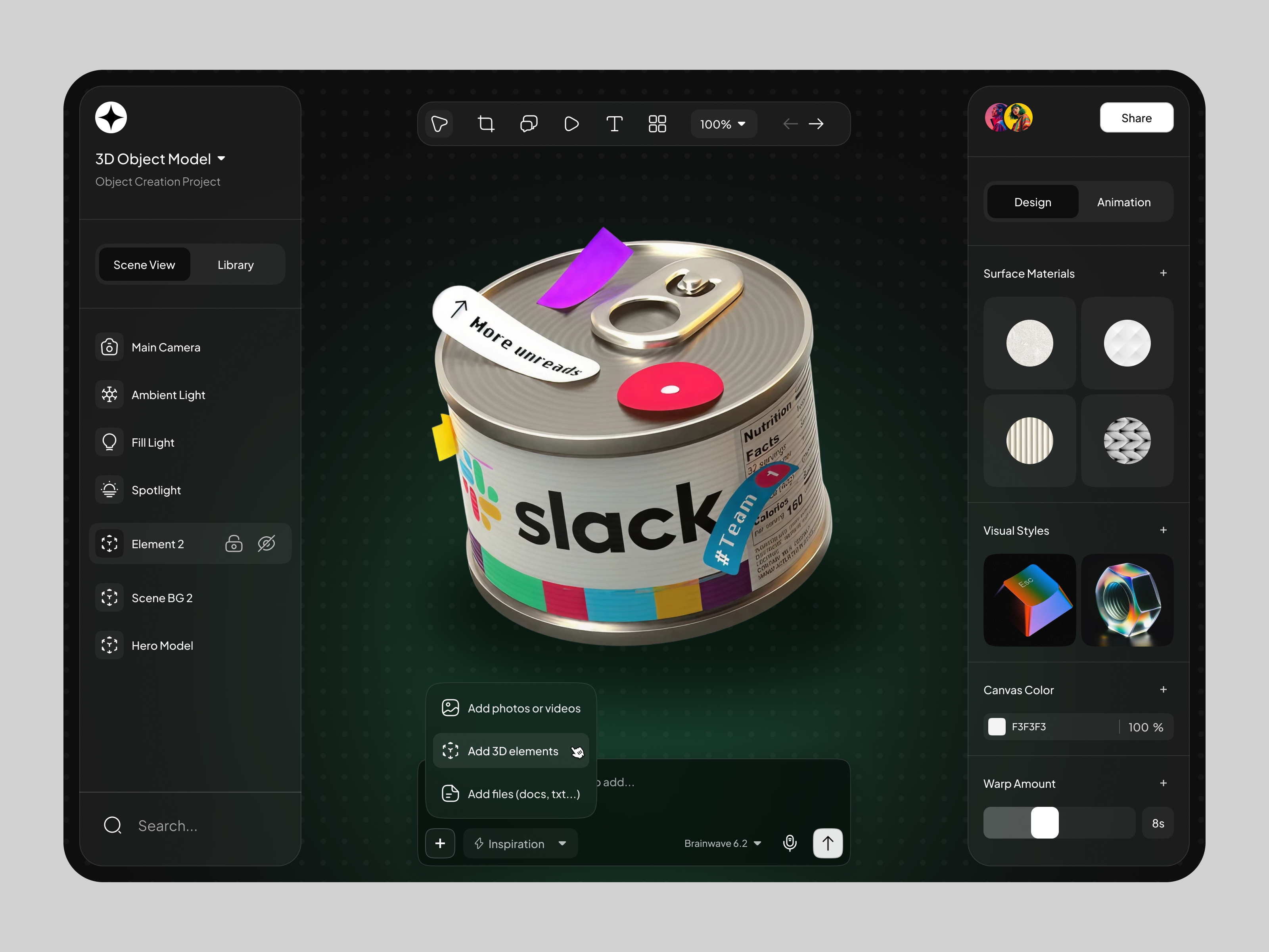 Example of Web App Design