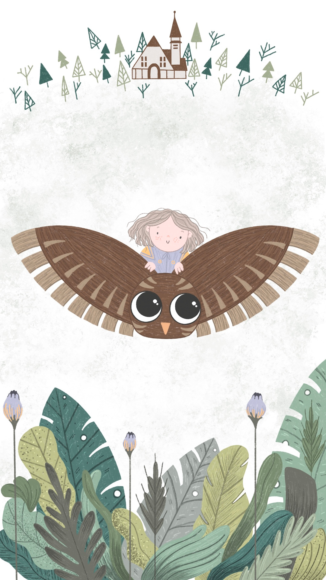 Adventure anim animated loop background design characterdesign childrens book childrens book illustration concept art details digital illustration digital painting dribbblers fairytale girl happiness illustration owl plants texture whimsical