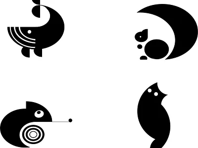 Animals using Geometric circle geometric vector