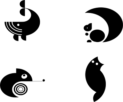 Animals using Geometric circle geometric vector