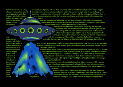 UFO text warp illustartor text warp