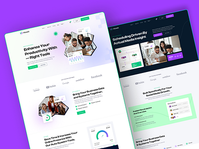 Hisaab - SaaS Web Design branding design inspiration figma design illustration landing page minimal design saas saas design saas templates saas web design saas website saas website templates saas website themes template design ui web design webflow saas templates webflow template website concept website themes