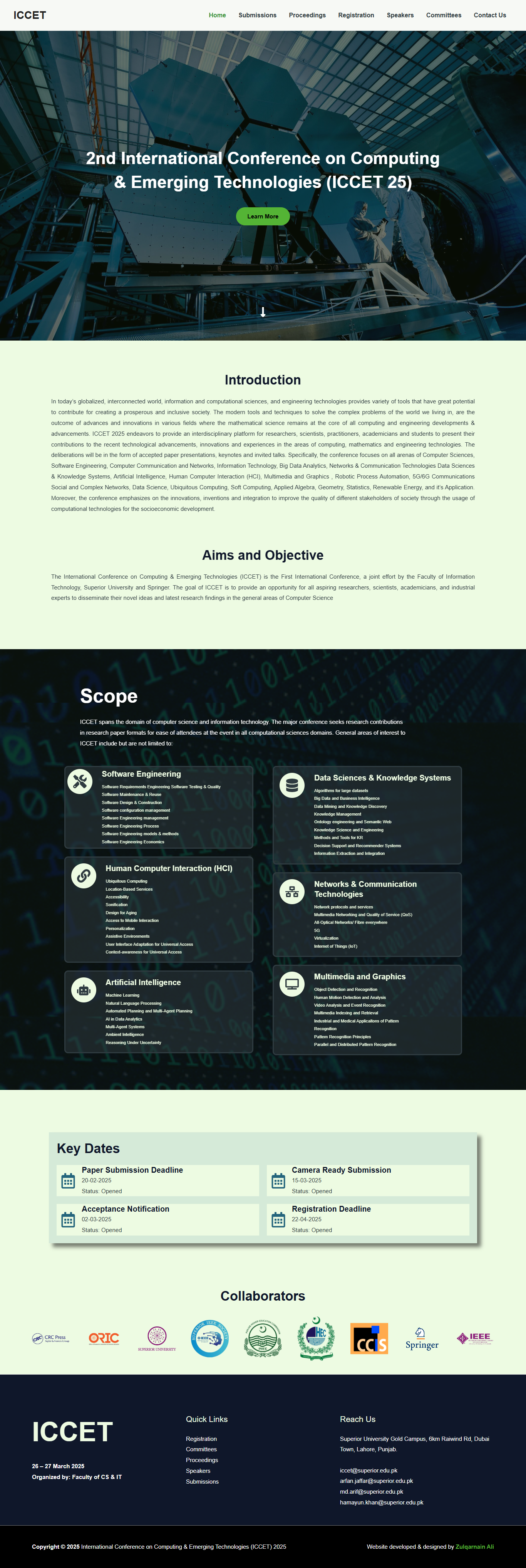 International Conference Website Design Homepage branding conference designing elementor figma homepage landing page logo ui uiux ux web design website design website homepage wordpress zulqarnain ali