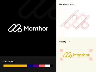 Monthor - Automotive Brand Guidelines Logo Construction automotive brand branding business car company deck design graphic design identity illustration layout logo luxury mockup presentation startup stationary template visual