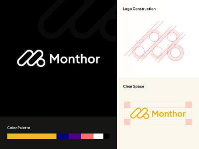 Monthor - Automotive Brand Guidelines Logo Construction automotive brand branding business car company deck design graphic design identity illustration layout logo luxury mockup presentation startup stationary template visual