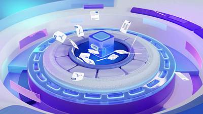 Health-Tech 3D motion 3d 3dmotion animation apple glass blue glass health liquid liquid glass motion graphics ui