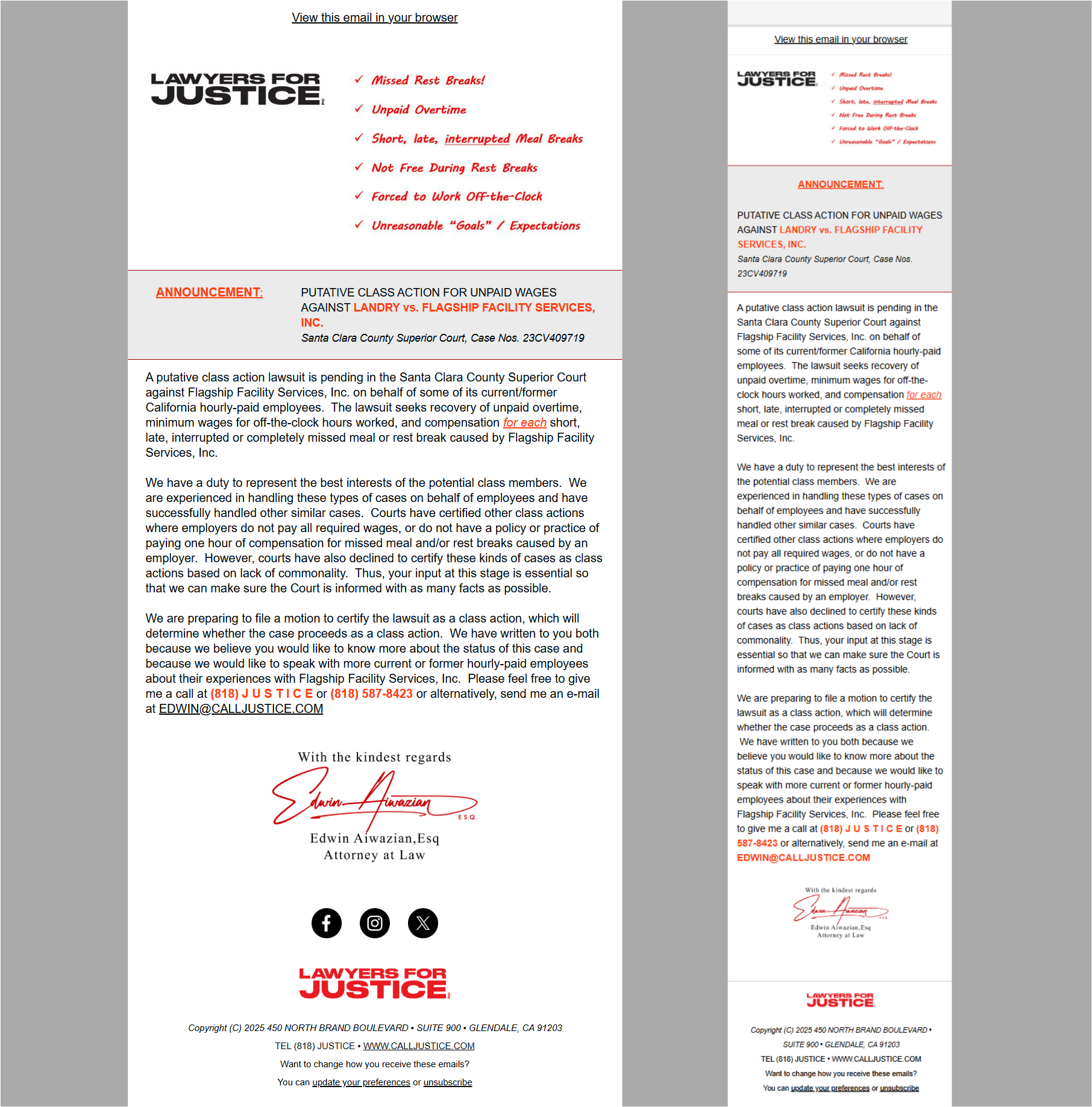 A Lawyer MailChimp Template work (Both Mobile & Destop) branding css email marketing email template graphic design html lawer template template ui