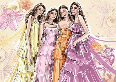 Magazine illustration for article “Girl’s Night Out, East Coast” art articleillustration bookcover bookillustration digitalart digitalillustration fashion fashionillustration graphic design illustration logo