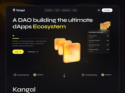 Crypto Token Landing Page / Crypto Landing Page blockchain crypto dashboard crypto landing page crypto token crypto token landing page crypto website dapp defi defi landing page depin depin website finance finance landing page landing page trading web design