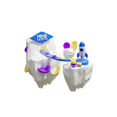 Crypto Mine 3d blue crypto mine motion motion graphics purple white yellow