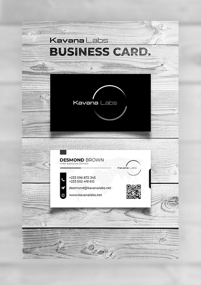 Kavana Labs Logo, Complimentary Card (Tech Company) branding call card complimentary card design figma flyer graphic design illustration logo photoshop typography ui ux vector