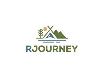 RJOURNEY Logo — Nature, Mountains & Minimal Vibes branding showcase