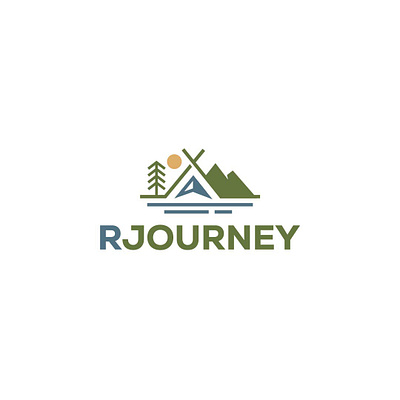 RJOURNEY Logo — Nature, Mountains & Minimal Vibes branding showcase