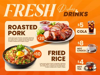 Savor the Design, Taste the Visuals adobeillustrator brightdesigns creativedirection dribbbleshowcase foodmenudesign graphicdesign layoutdesign menulayout restaurantui typographylovers uiinspiration visualhierarchy