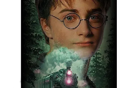 MagaZine CoVer HarRy PottEr cinematicdesign creativetypography darkthemedesign digital design double exposure graphic design harrypotterfanart hogwartsexpressart magazine design movie poster photomanipulation photoshopdesign poster design