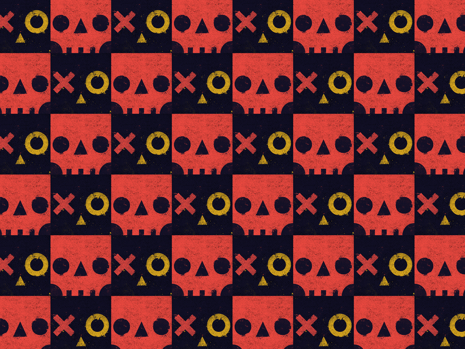 Designing a Nervous Breakdown abstract graphic design illustration monsters ornamental pattern seamless pattern skull skulls texture vintage