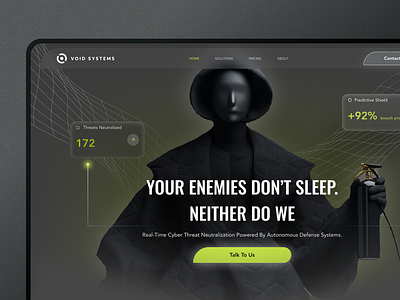 Cybersecurity Landing Explorations cybersecurity hero landing page product design ui ux visual design web design website design