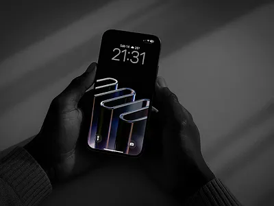 Dark Glass iOS26 Wallpapers 3d blender dark mode ios iphone liquid glass lockscreen render ui wallpaper