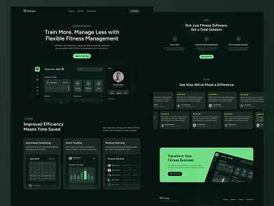 Fitness SaaS Landing Page – FitTrack Concept app dashboard design figma fitness graphic design management saas ui ux web web desing