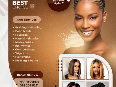 Hair Styling Flyer Design branding design figma flyer graphic design hair styling illustration logo photoshop typography ui ux vector